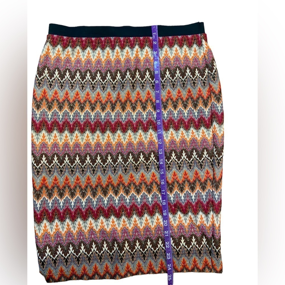 JUNIEblake Multi-Colored Aztec Pencil Skirt Large - Picture 9 of 11